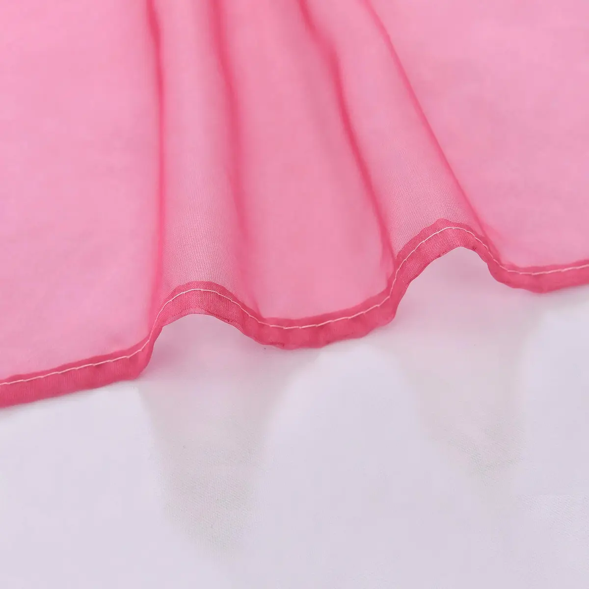 HUTO Pink Curtain Ombre Sheer Curtain for Girls Bedroom | Gradient Window Panel 52"W x 95"L - view 7