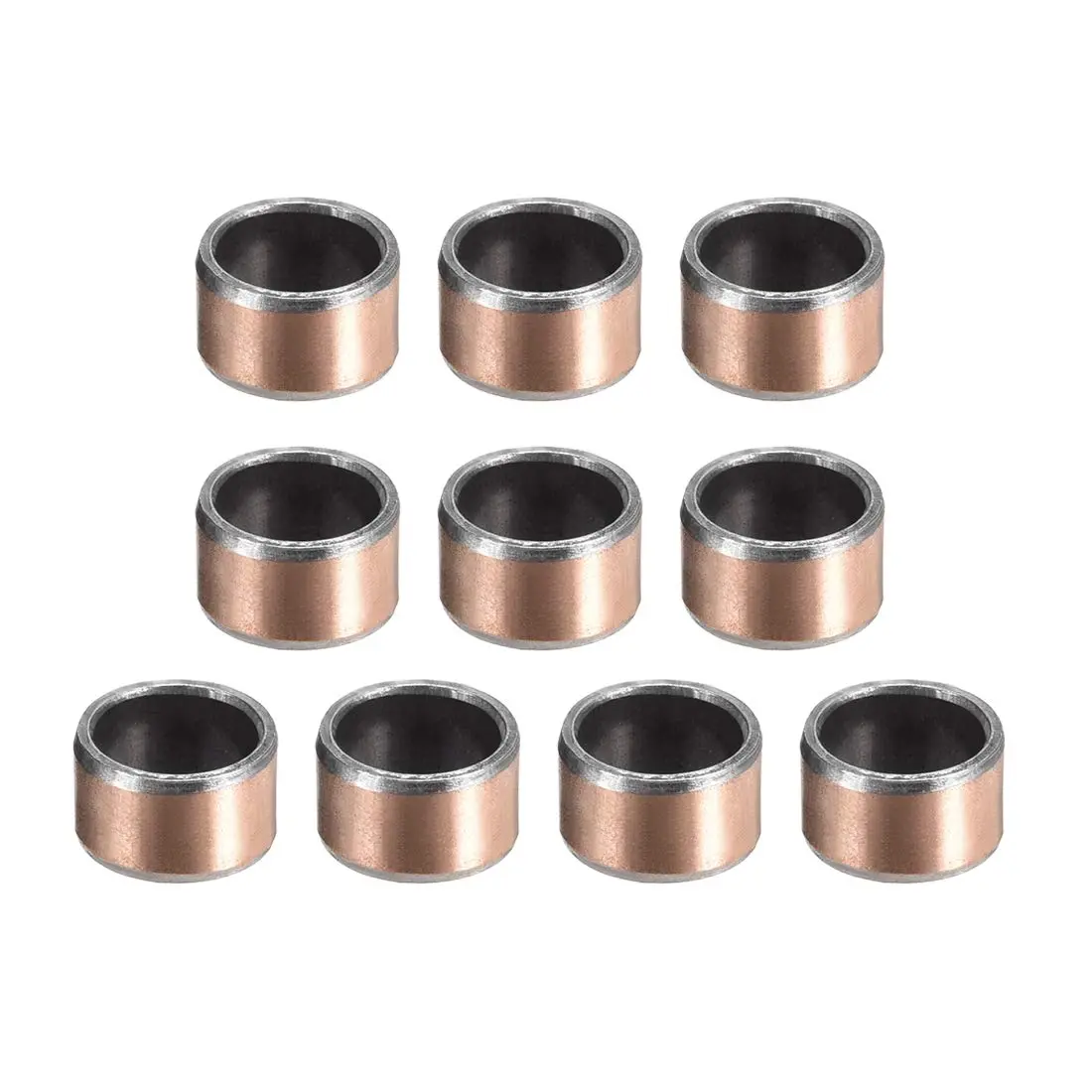 uxcell Sleeve Bearing 8mm Bore x 10mm OD x 6mm Length Plain Bearings Wrapped Oilless Bushings 10 Pack | Self-Lubricating for Sliding Movements - main product image
