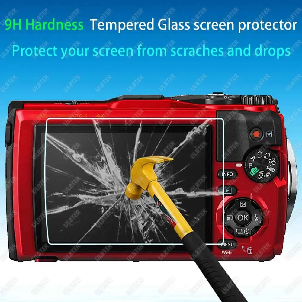 ULBTER Screen Protector for Olympus TG-7 TG-6 TG-5 TG-4 3 Pack | 9H Hardness, HD Clarity, Bubble-Free - view 3