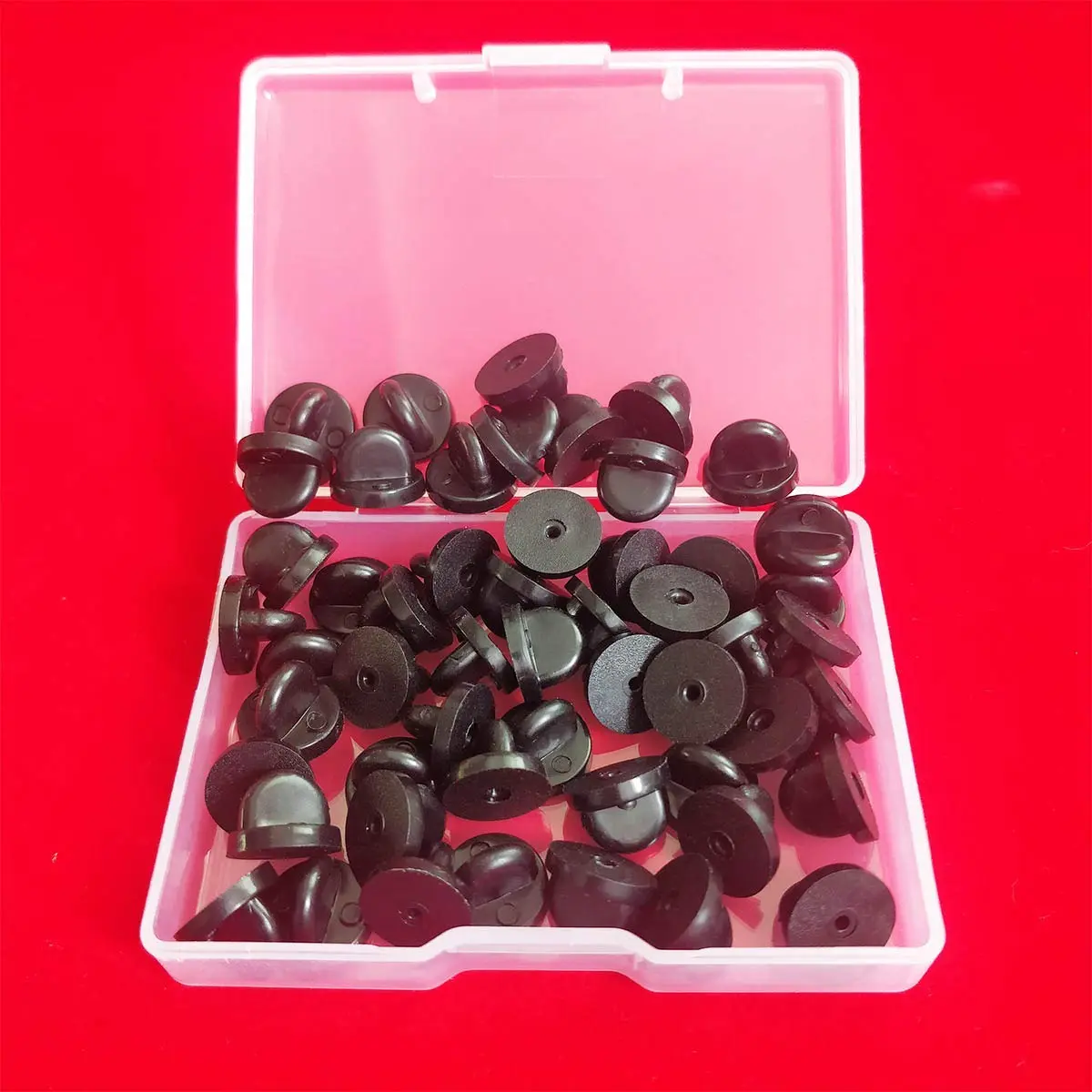 TTSAM Rubber Pin Backings Butterfly Clutch Pin Backs 11mm (0.433 inch) Black, Pack of 50 | Secure Replacement for Lapel Pins - view 5