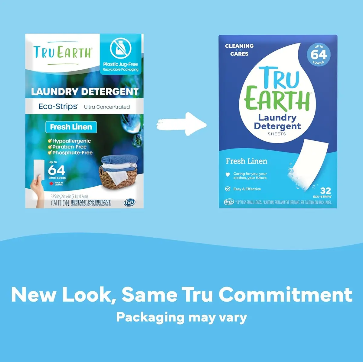 Tru Earth Dry Laundry Detergent Sheets, Fresh Linen, 32 Loads | Eco-Friendly, Compact & Gentle for Sensitive Skin - view 2