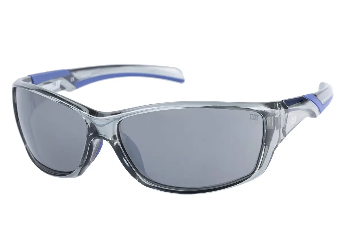 CAT Grader Polarized Wrap Sunglasses, Gloss Grey Crystal, 67 mm | UV Protection for Driving & Sports - main product image