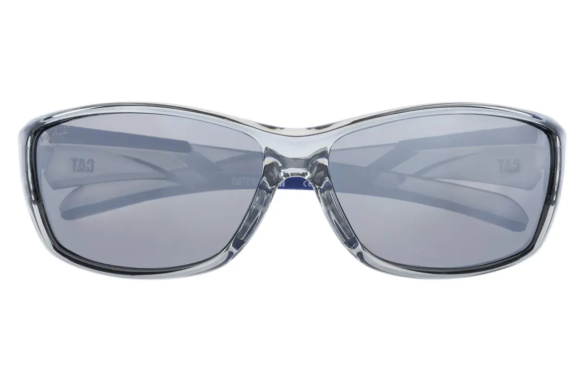 CAT Grader Polarized Wrap Sunglasses, Gloss Grey Crystal, 67 mm | UV Protection for Driving & Sports - view 2