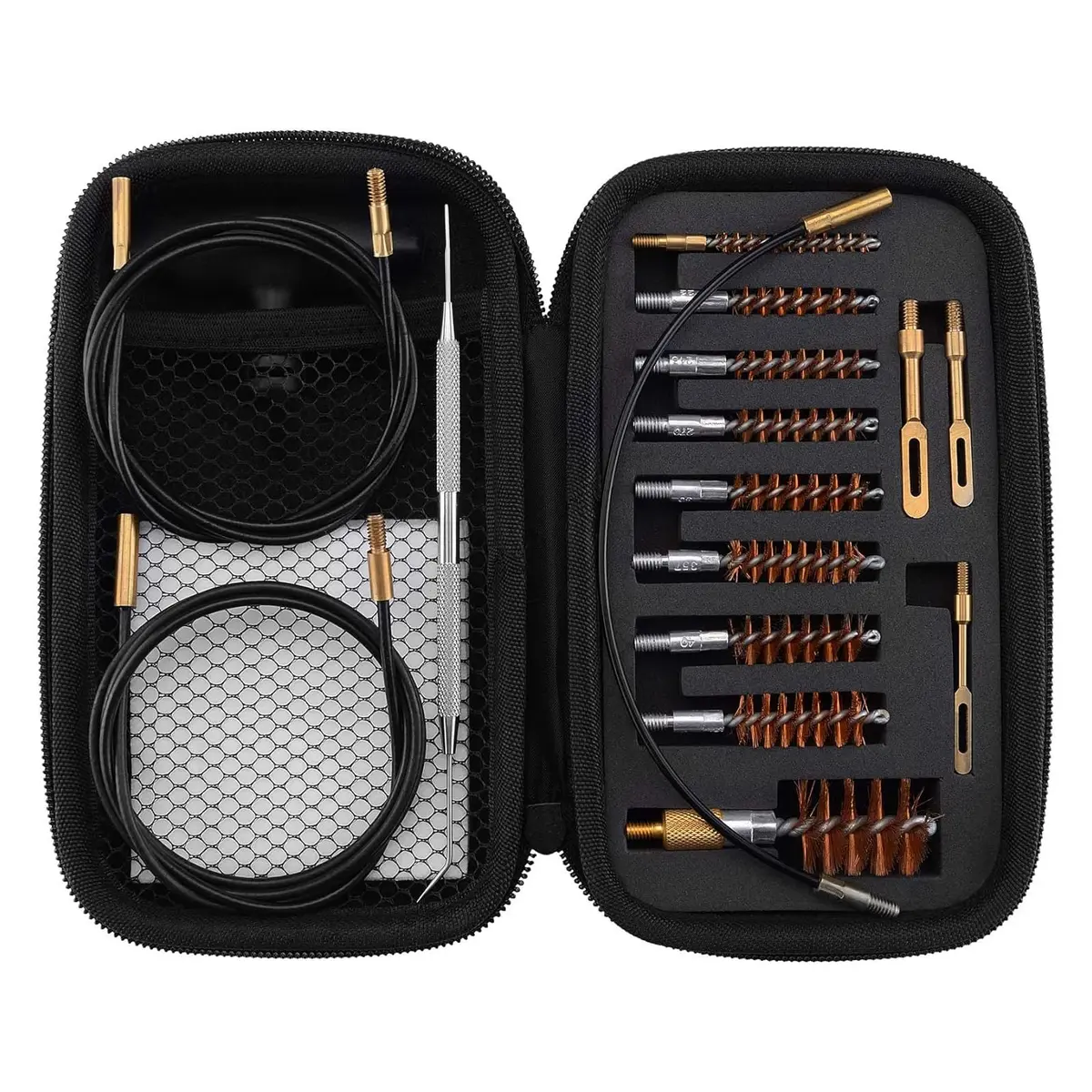 BOOSTEADY Gun Cleaning Kit .17 .22/.223/5.56MM .243 .280 .30 .357/9MM .40 .45 12GA | Multi-Caliber Bore Brushes & Coated Cables - main product image