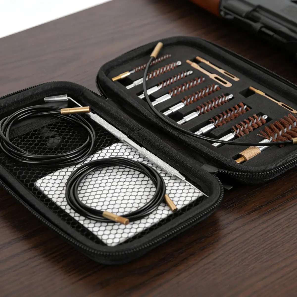 BOOSTEADY Gun Cleaning Kit .17 .22/.223/5.56MM .243 .280 .30 .357/9MM .40 .45 12GA | Multi-Caliber Bore Brushes & Coated Cables - view 4