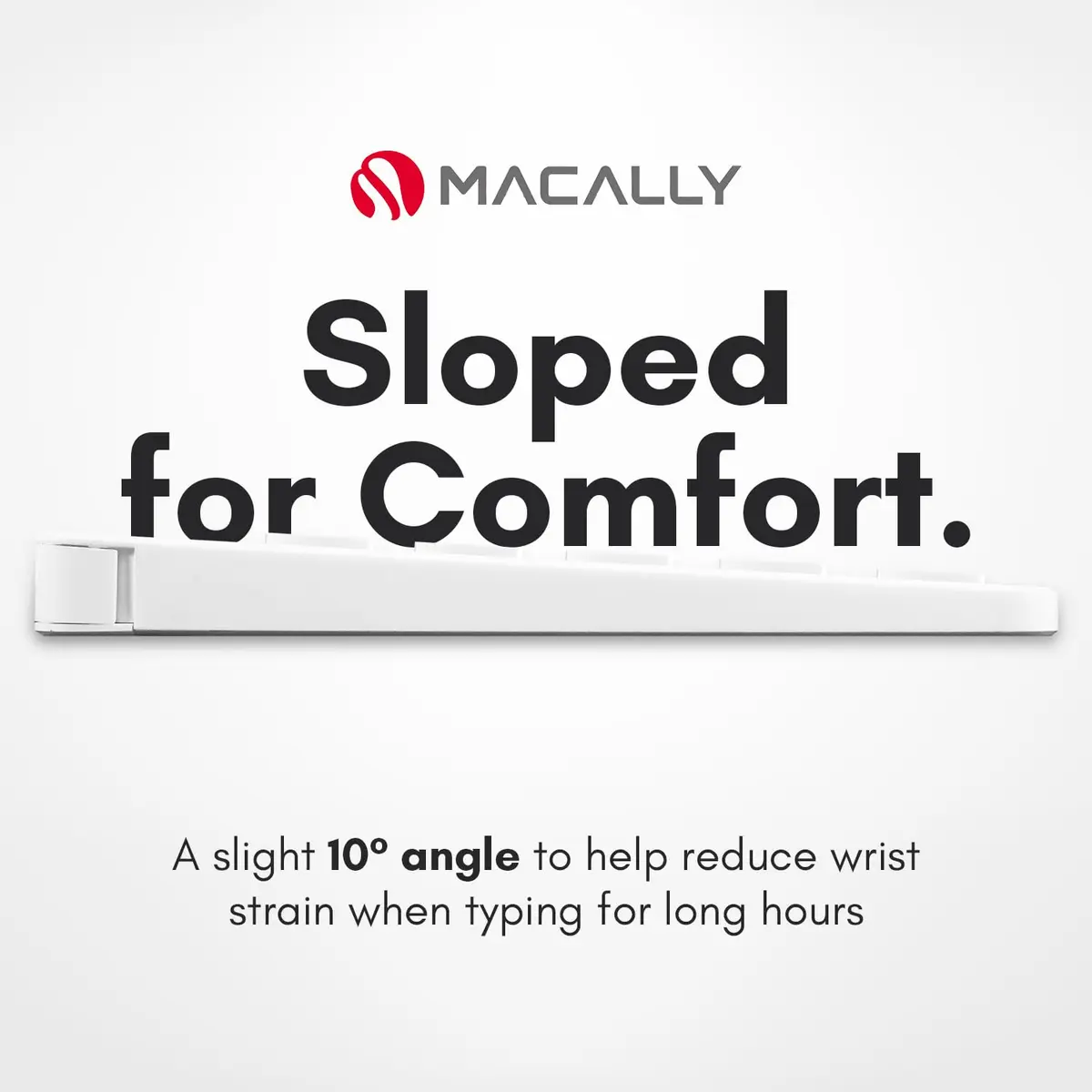 Macally Rechargeable Bluetooth Number Pad 18-Key White | Wireless Numeric Keypad for Laptop, Mac, PC, Tablet - view 7
