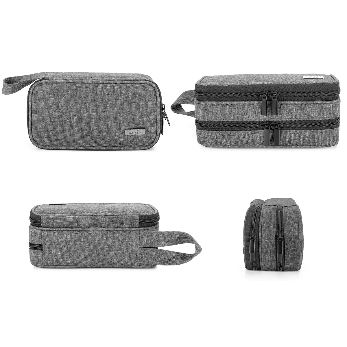 LUXJA Double-Layer Essential Oil Case Holds 12 Bottles, Gray | Portable Travel Organizer for Oils - view 4