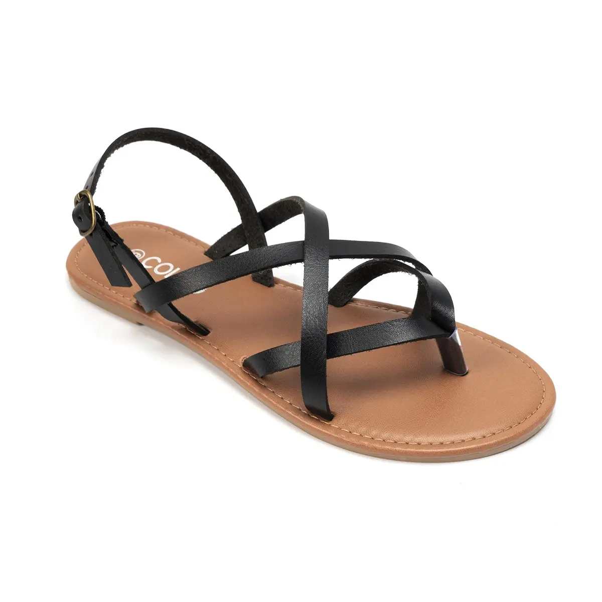 Colgo Women's Summer Strappy Flat Sandals 6.5 | Adjustable Casual Gladiator with Open Toe - main product image