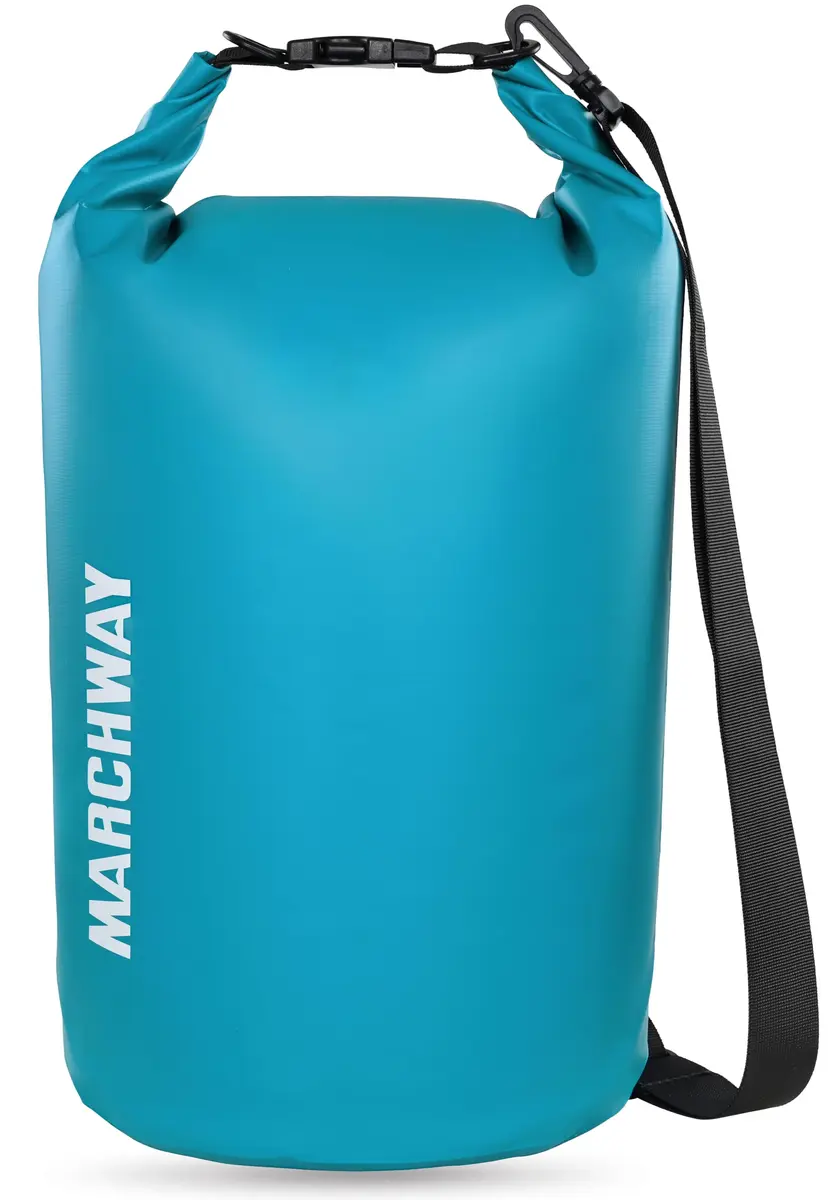 MARCHWAY Floating Waterproof Dry Bag Backpack, Roll Top, 40L Teal | Keeps Gear Dry & Afloat on Water Adventures - main product image