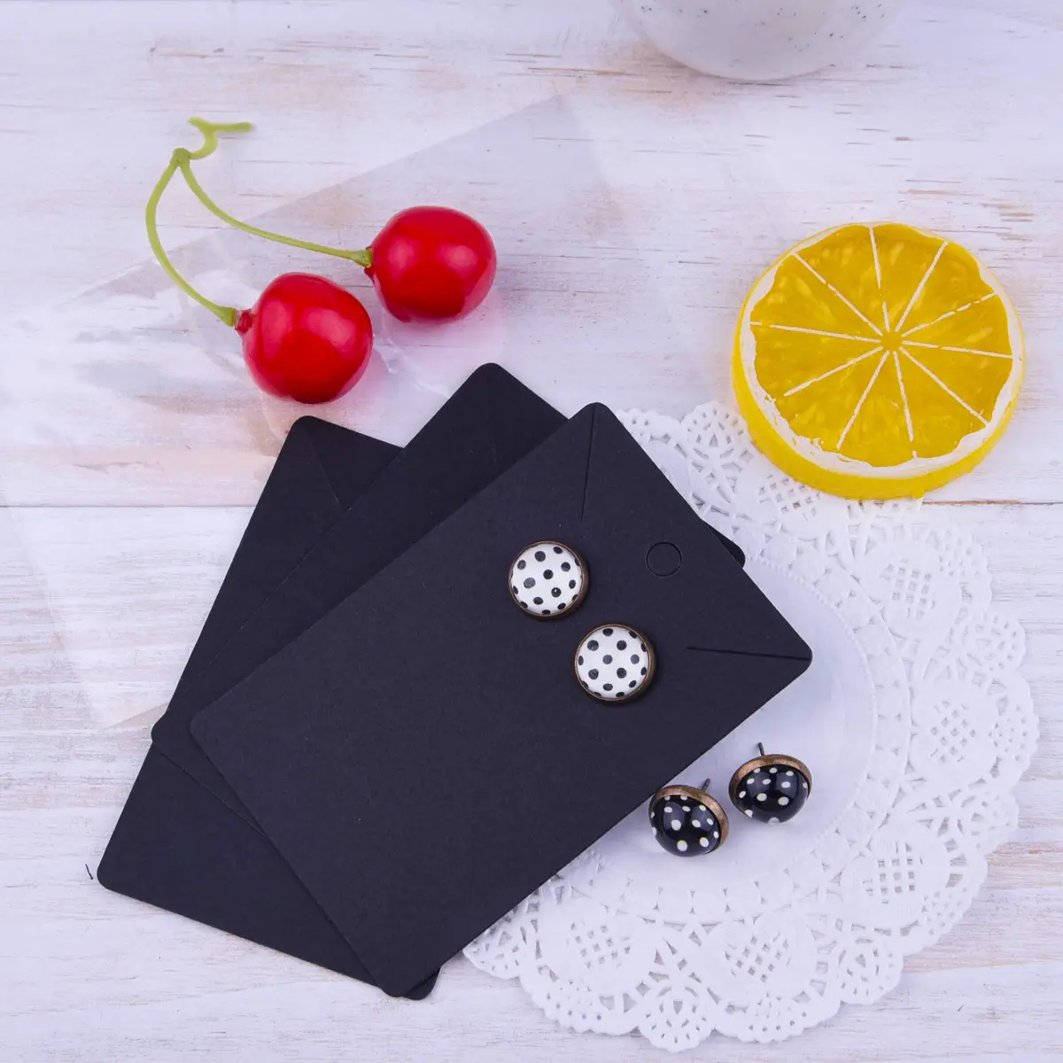 TUPARKA 120 Pcs Earring Display Card, Kraft Paper Tags for DIY Jewelry, 3.5 x 2 Inches - view 4