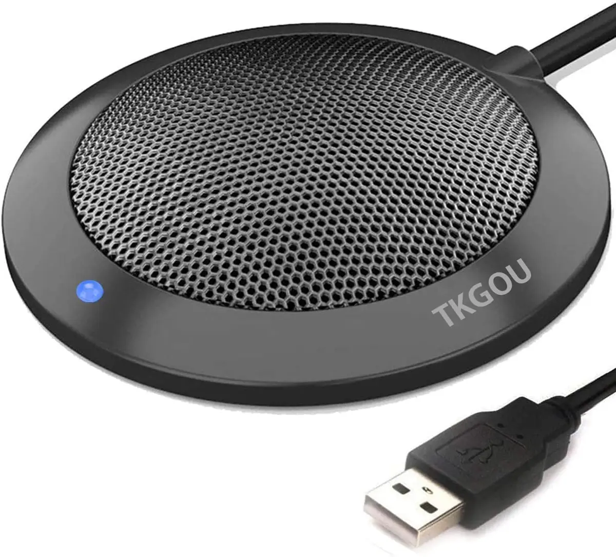 TKGOU Conference USB Microphone | Omnidirectional Desktop Mic with LED Indicator for Online Meetings - main product image