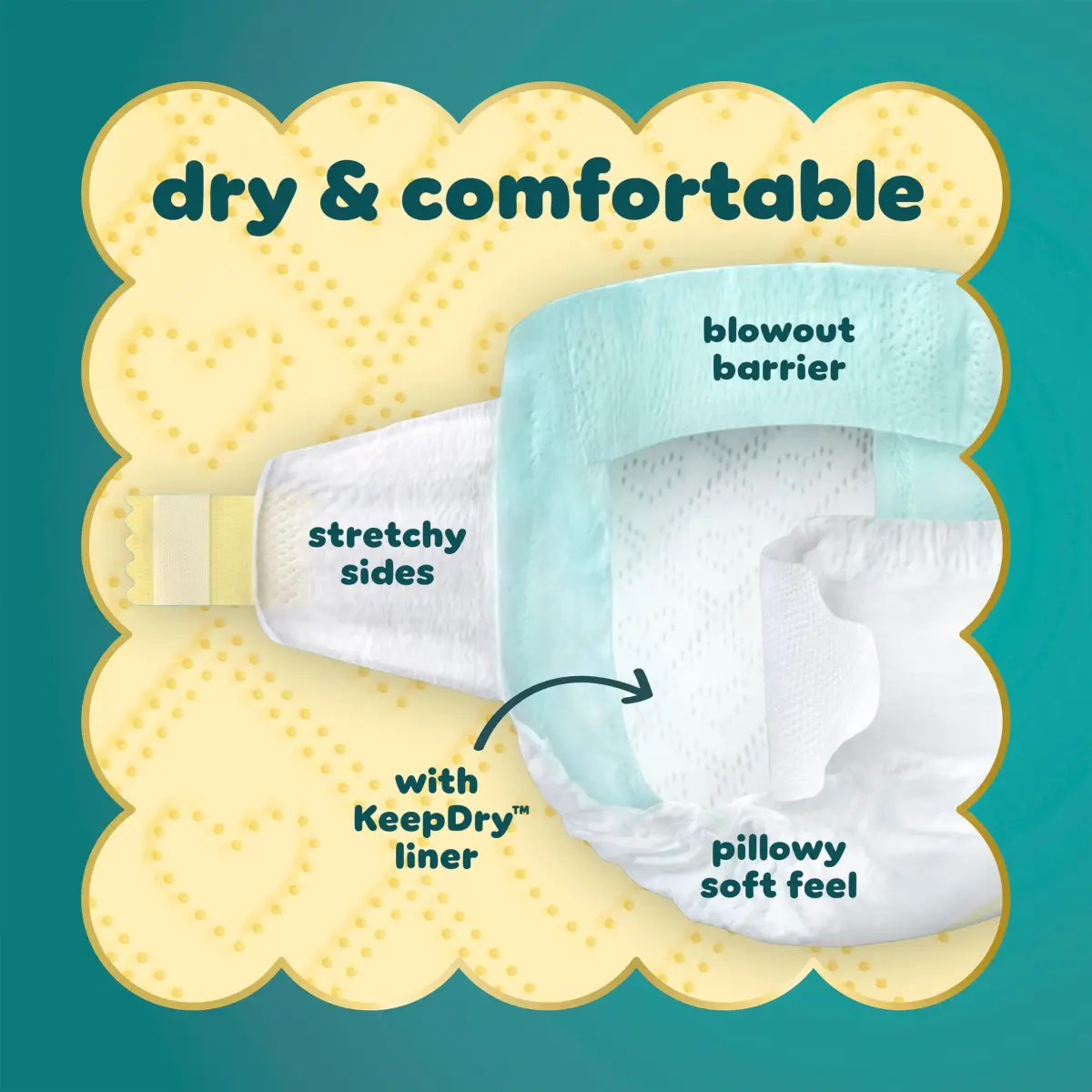 Pampers Swaddlers Diapers Size 5 (7-13 kg / 16-37 lbs) | Pediatrician Recommended, Hypoallergenic, 104 Count - view 2