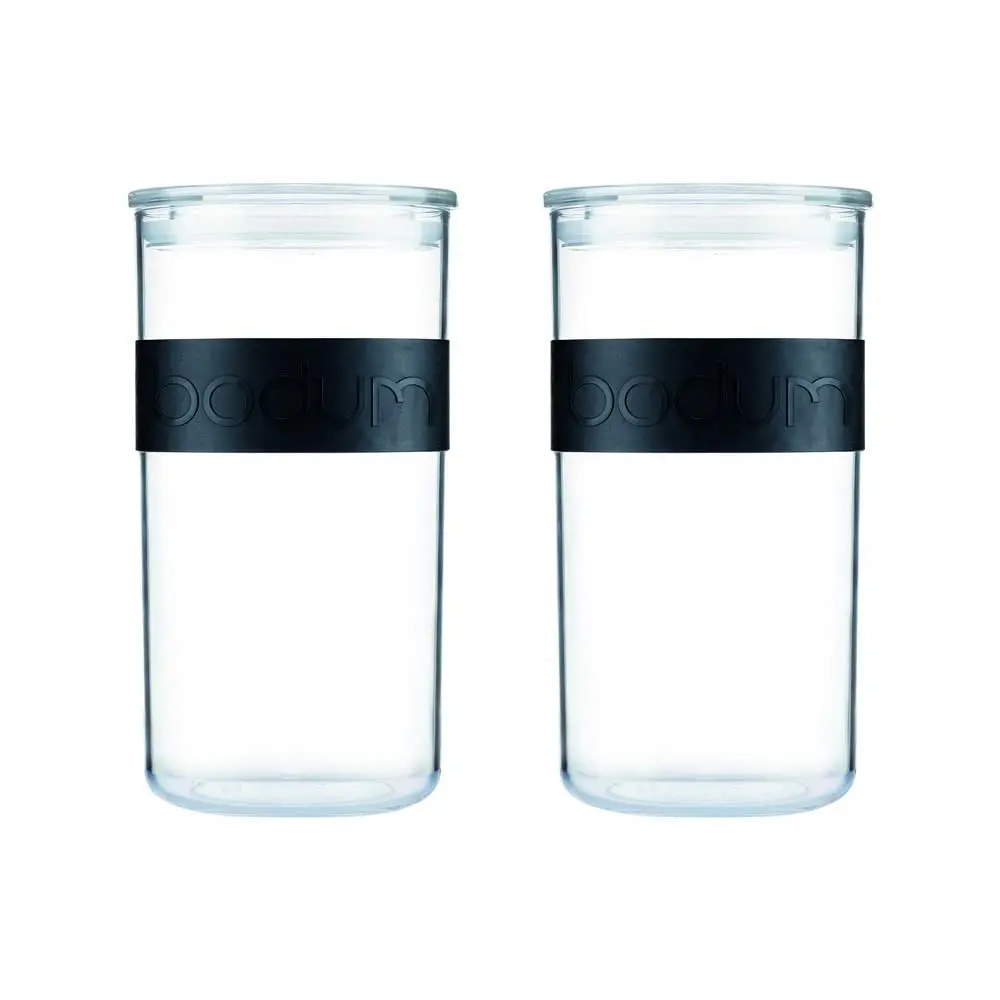 Bodum Presso Airtight Food Storage Jar 2L (Black) | BPA-Free Plastic, Dishwasher & Microwave Safe - main product image