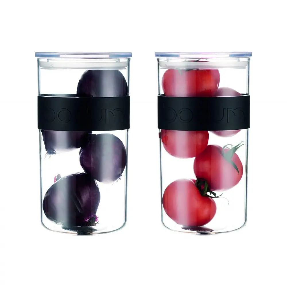 Bodum Presso Airtight Food Storage Jar 2L (Black) | BPA-Free Plastic, Dishwasher & Microwave Safe - view 3