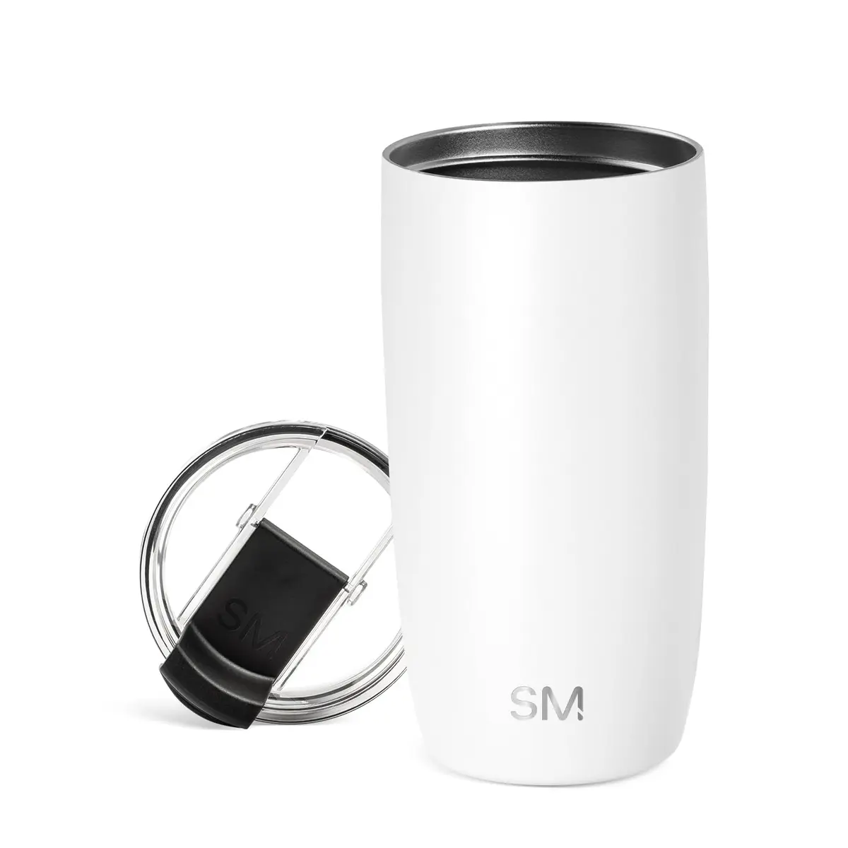 Simple Modern Voyager Insulated Travel Coffee Mug with Flip Lid | 16oz (473ml) | White - main product image