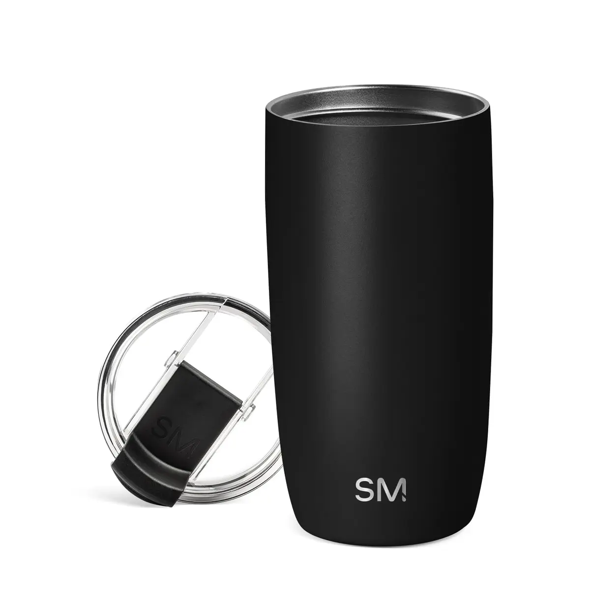 Simple Modern Voyager Insulated Travel Coffee Mug with Flip Lid | 590ml (16oz) Black | Keeps Drinks Hot or Cold for Hours - main product image