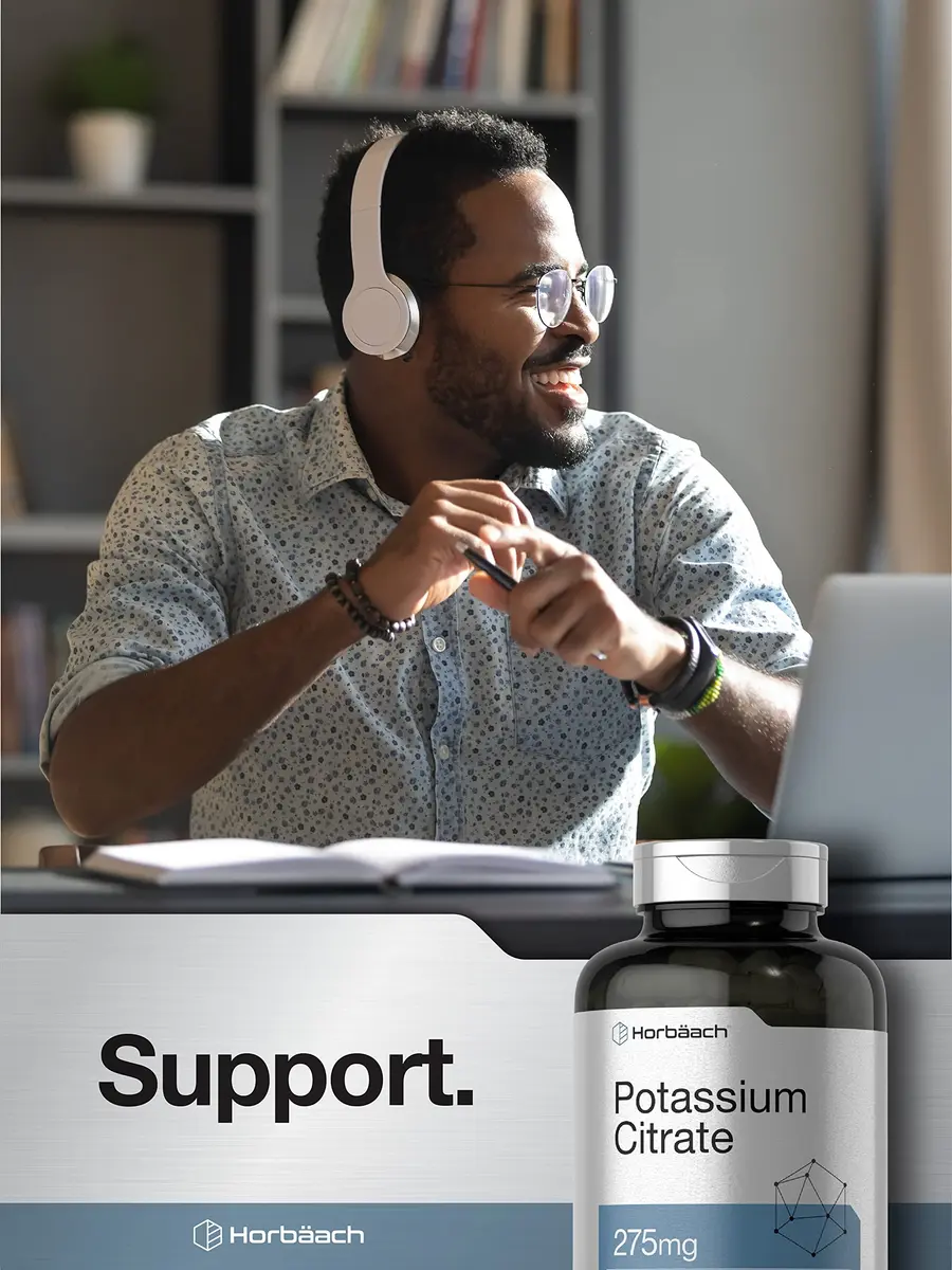 Horbäach Potassium Citrate Supplement 275 mg | 400 Capsules | Supports Wellness & Absorption - view 6