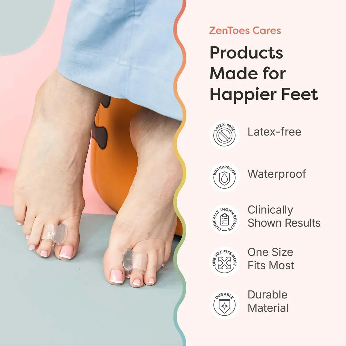 ZenToes Gel Toe Spacers for Bunions & Overlapping Toes | Soft Silicone Support for Comfort & Alignment - view 5