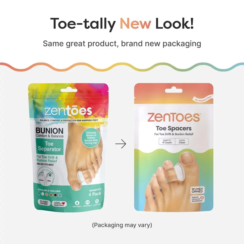 ZenToes Gel Toe Spacers for Bunions & Overlapping Toes | Soft Silicone Support for Comfort & Alignment - view 8
