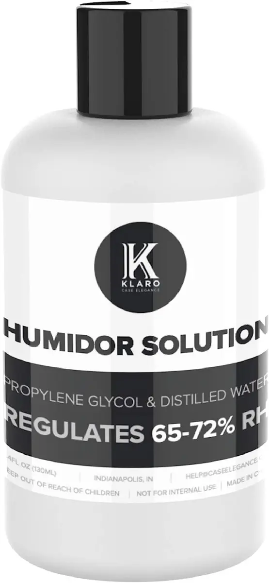 CASE ELEGANCE Klaro Humidor Solution 250ml | Regulates Humidor to 70% RH for Humid Climates - main product image