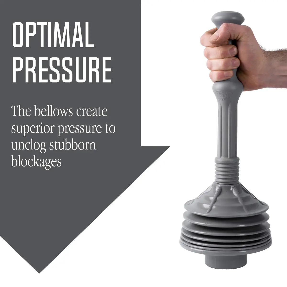JS Jackson Supplies Professional Bellows Accordion Toilet Plunger 18in | Heavy Duty Clog Remover - view 4