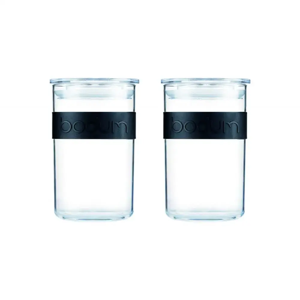 Bodum Presso Food Storage Jar Black 0.6 L (20.28 Fl Oz) | BPA-Free Plastic for Pantry Staples - main product image