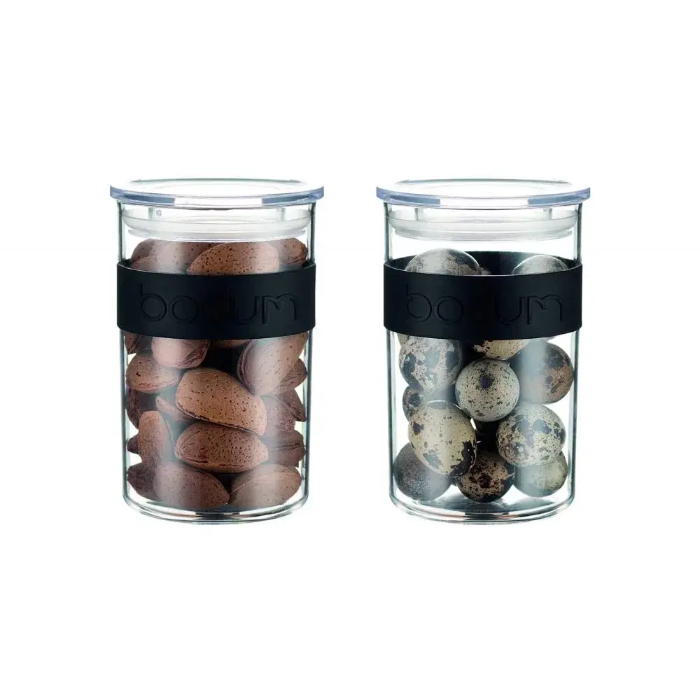 Bodum Presso Food Storage Jar Black 0.6 L (20.28 Fl Oz) | BPA-Free Plastic for Pantry Staples - view 3