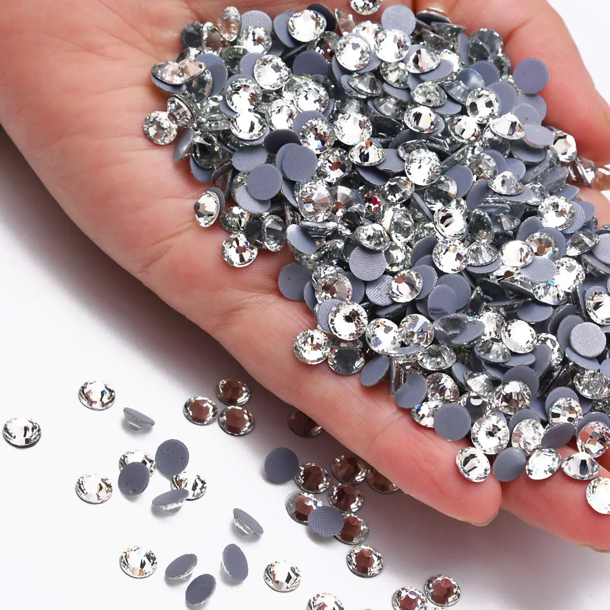 Massive Beads 1000 Pieces Hot Fix Glass Rhinestones SS20 | Sparkling Flatback Gems for Crafts & DIY (4.4mm, Crystal Clear) - main product image