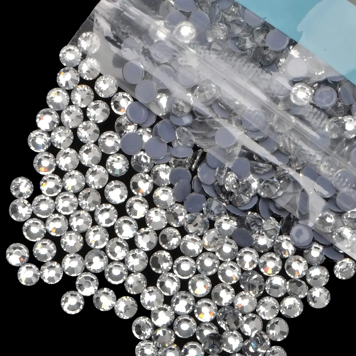 Massive Beads 1000 Pieces Hot Fix Glass Rhinestones SS20 | Sparkling Flatback Gems for Crafts & DIY (4.4mm, Crystal Clear) - view 2