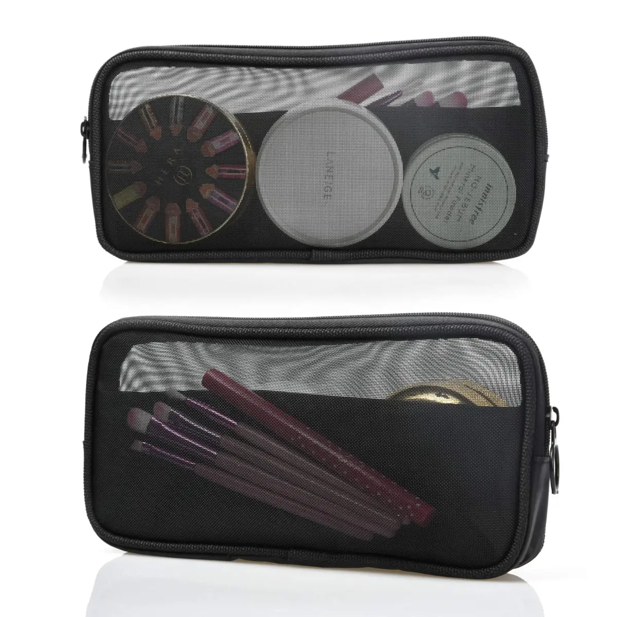 Patu Mesh Travel Toiletry Bag Pack of 2 Medium | Transparent, Lightweight & Portable - main product image