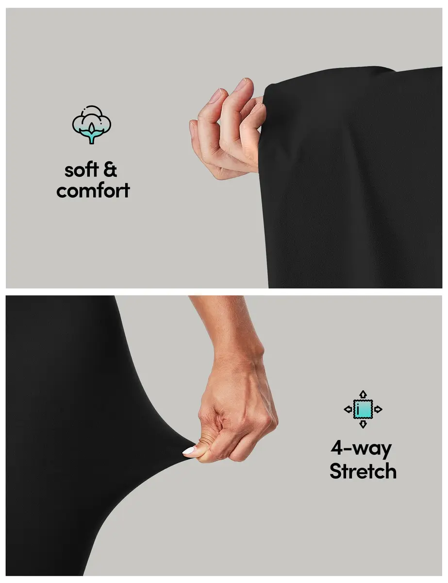 IUGA High Waisted Tummy Control Leggings with Pocket for Women XX-Large Black | Squat Proof Yoga Pants - view 5