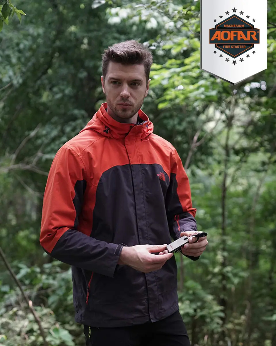 AOFAR Magnesium Fire Starter AF-374 2-Pack Waterproof Fire Steel Pouch for Camping & Outdoors - view 6
