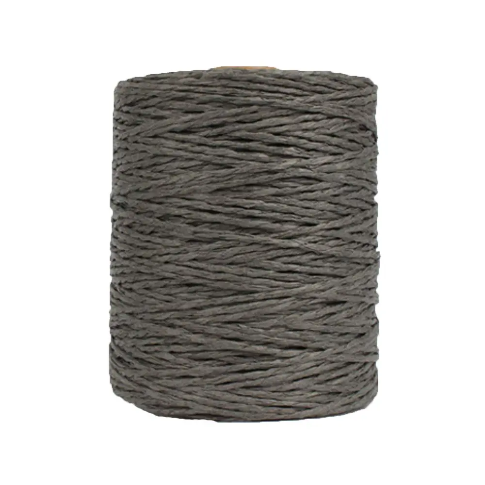 Rayon Crochet Raffia Yarn Dark Gray 280m (306yds) | Natural Cotton Fibre for Hats & Bags - main product image