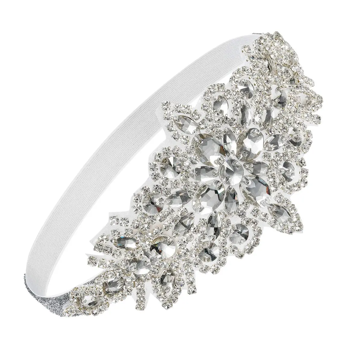 SWEETV Rhinestone Flapper Headband-Elastic 1920s Headpiece, Great Gatsby Hair Accessories for Women | Vintage Rhinestone Headband for Women - view 6