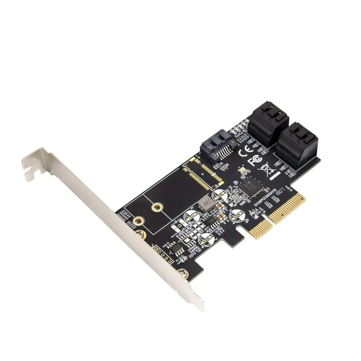 IO CREST 5 Port SATA PCIe Controller Card with JMB585 Chipset - SI-PEX40139 - main product image