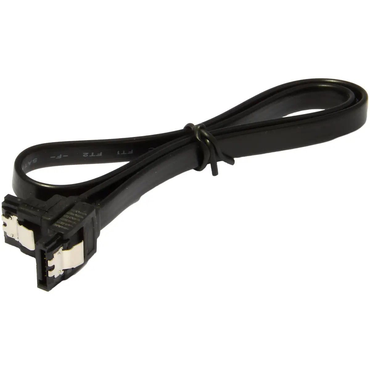 JacobsParts SATA Cable 5 Pack 18 Inch SATA III 6Gbps Right Angle Locking Latch Black - view 6
