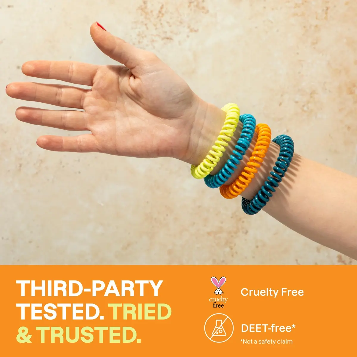 Cliganic Natural Mosquito Repellent Bracelets 20 Pack | DEET-Free, Plant-Based Essential Oils, Individually Wrapped - view 8
