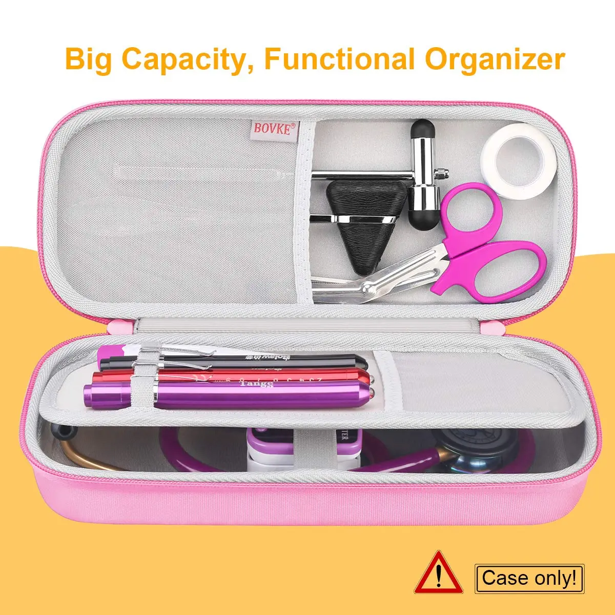BOVKE Hard Case for 3M Littmann Classic III/Cardiology IV/MDF Stethoscope | Durable, Portable & Shockproof Pink - view 3
