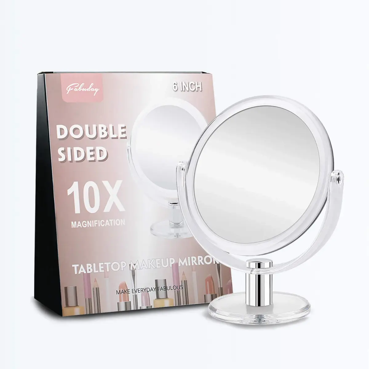 Fabuday Magnifying Makeup Mirror 10x Magnification | 16.3 cm (6.4 in) Double-Sided Tabletop Vanity Mirror - view 7