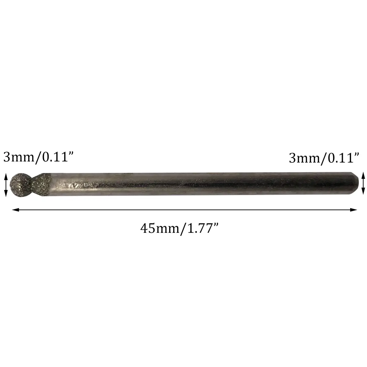 NACX Diamond Mounted Point 3mm Ball Head 45mm | Precision Grinding for Jade & Ceramic - view 2