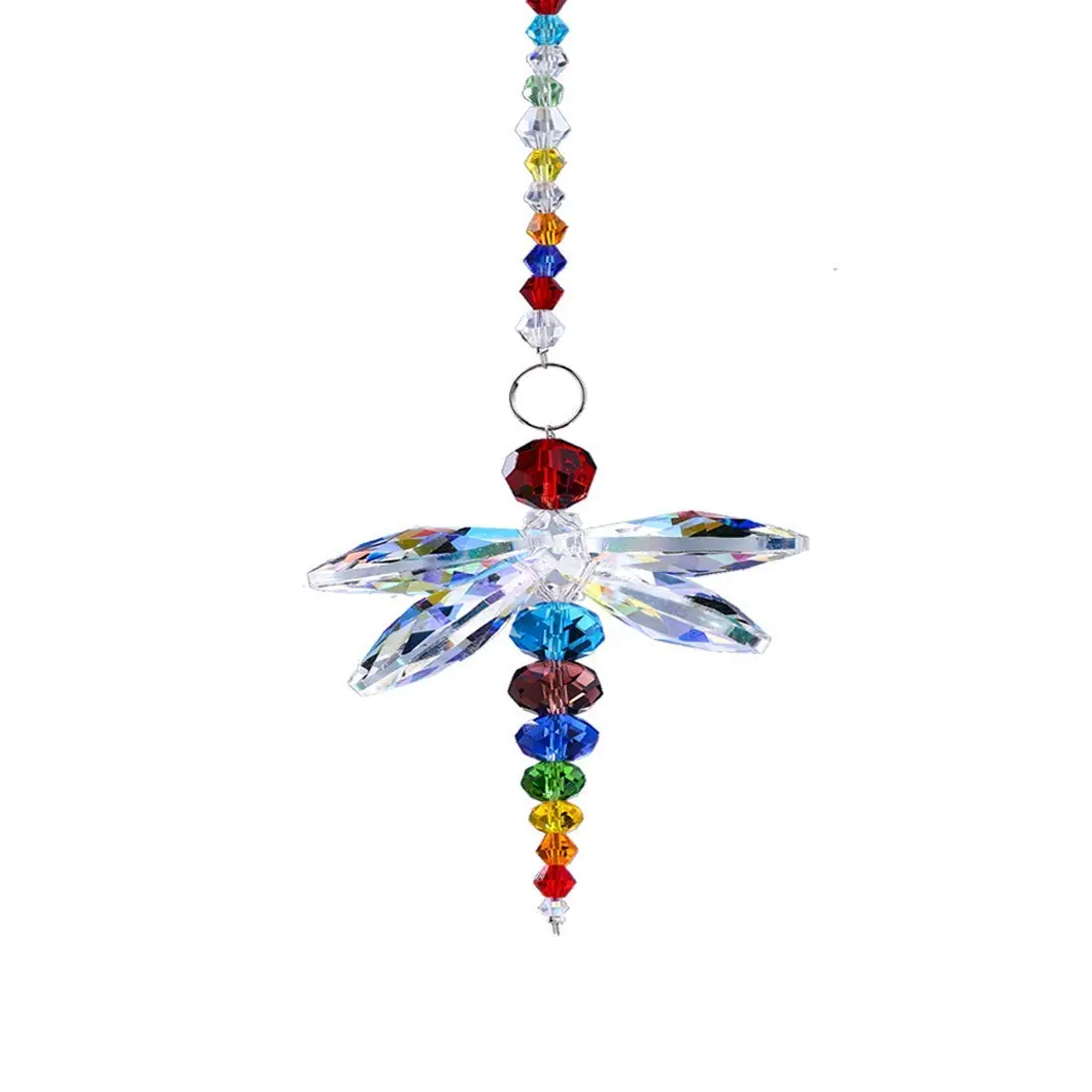 H&D HYALINE & DORA Crystal Dragonfly Suncatcher 21 cm (8.2 inches) | Rainbow Maker Window Hanging Pendant Decor - main product image