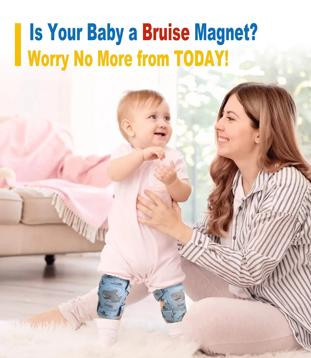 Simply Kids Baby Crawling Knee Pads (2 Pairs, Bird Design) | Protect Baby's Knees - view 2