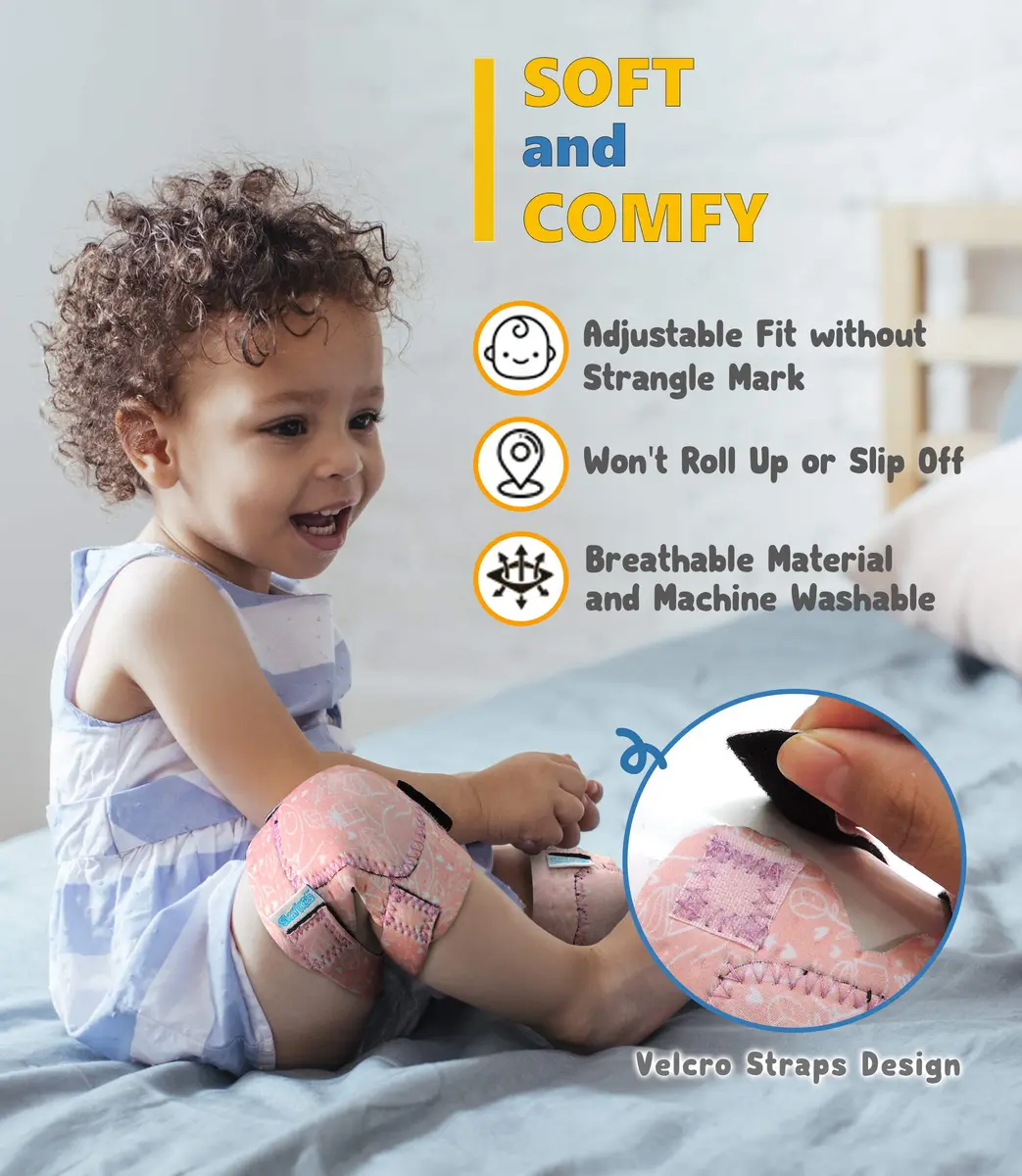 Simply Kids Baby Crawling Knee Pads (2 Pairs, Bird Design) | Protect Baby's Knees - view 4