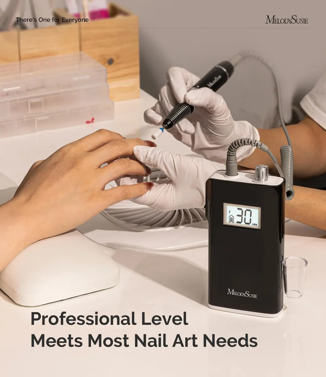 MelodySusie Nail Drill SC320H | Rechargeable, 30,000 RPM, Cordless, 10-14h Runtime, LED Display, Low Heat, Nail Polishing - view 5