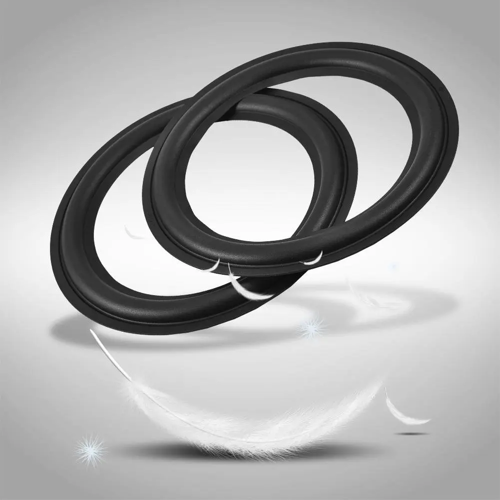 Tihebeyan 2PCS 8 Inch Rubber Speaker Loudspeaker Surround Repair Parts | Durable Rubber Woofer for DIY Speaker Repair - view 3