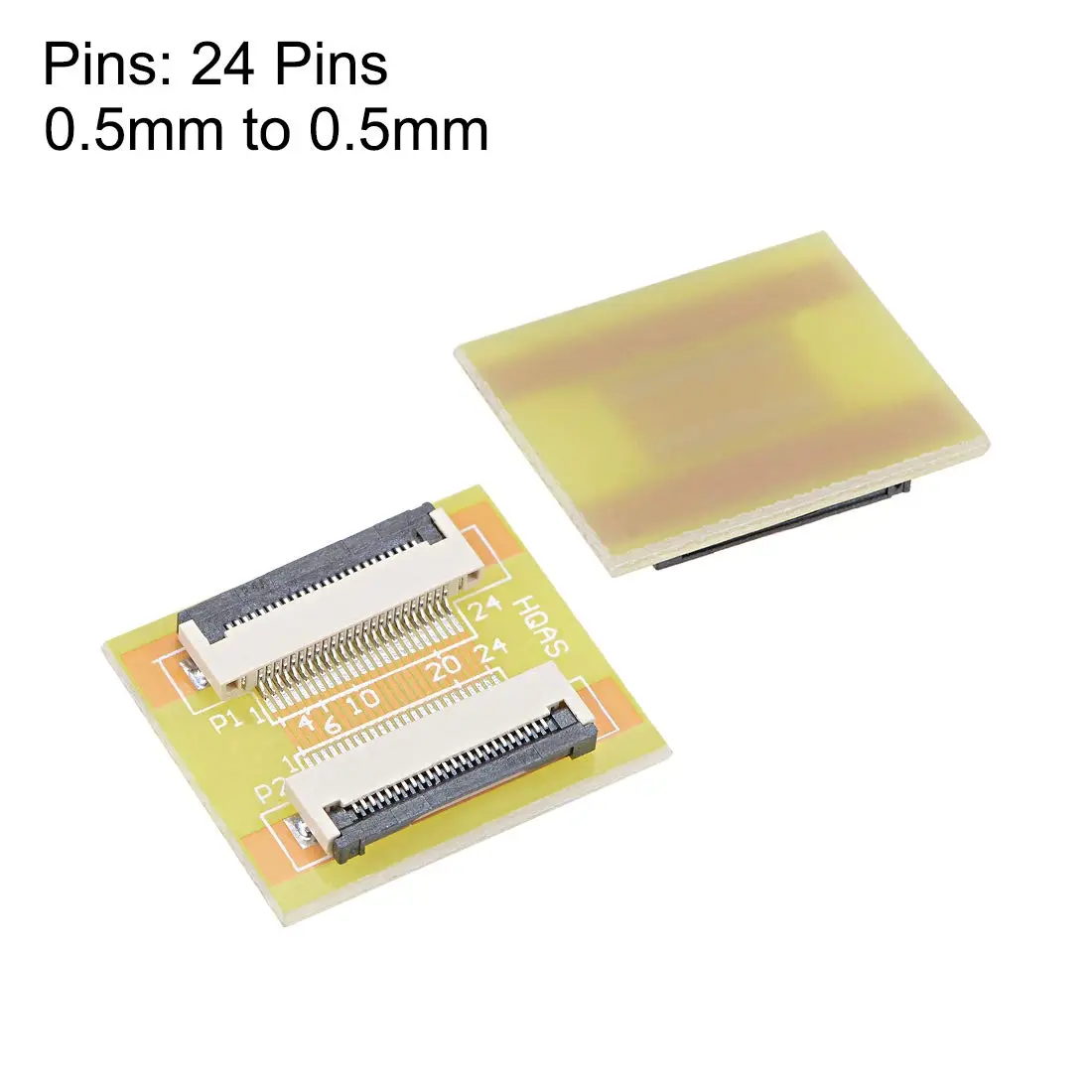 uxcell 0.5mm Pitch 24 Pins to 24 Pin FPC Extension Connector Adapter for Laptops, 20x24x3.5mm | PCB Support Board - view 2