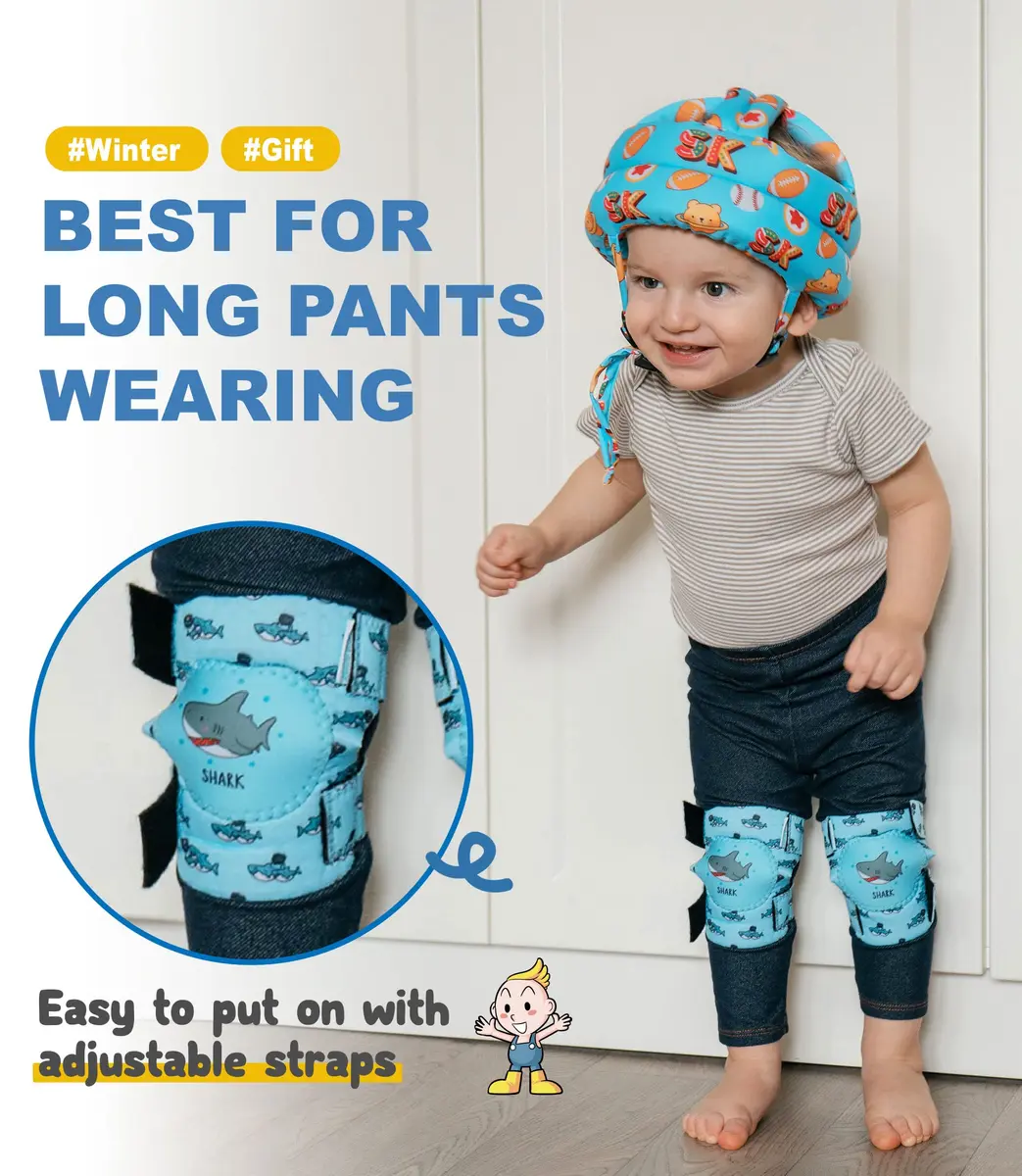 Simply Kids Toddler Knee Pads for Crawling & Walking (2 Pairs, Unicorn) | Adjustable Baby Knee Protector for 6-24 Months - view 4