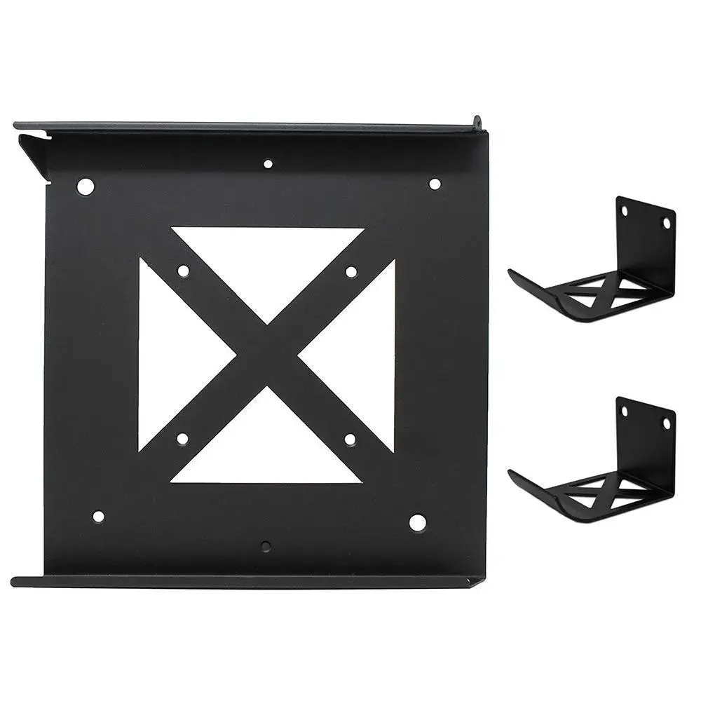 HumanCentric PS4 Slim Wall Mount with Controller Bundle & VESA Mount - Black | Steel Construction, Minimalist Design - view 2
