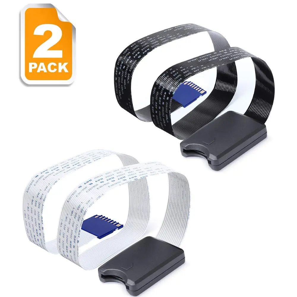 ELECTOP SD to SD Card Extension Cable 17.3 inches | Durable Plastic, White - view 5