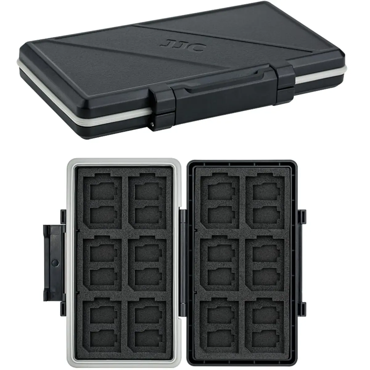 JJC 36-Slot Memory Card Case for 24 Micro SD & 12 SD Cards | Water-Resistant & Anti-Shock - main product image